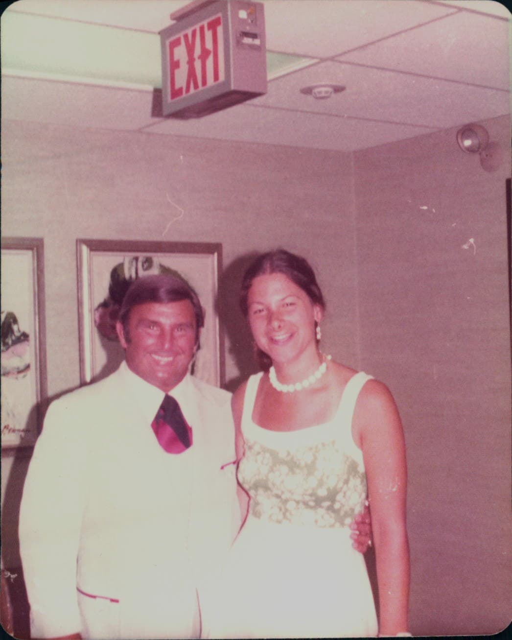 Connie with Hank Stram