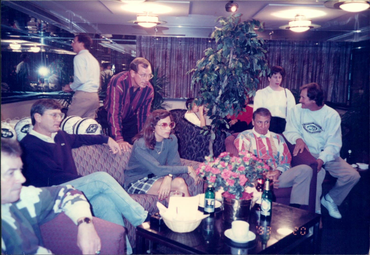 Connie with Super Bowl III players